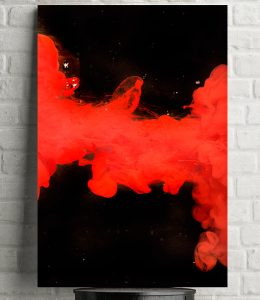 Abstrakte Fotografie – rotes Wandbild, käuflich